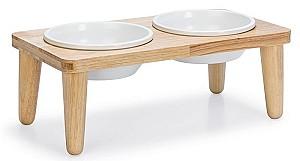 Bol de hrana pentru caini Beeztees DBL boluri ceramice pe suport DJEHA 40*21*15cm