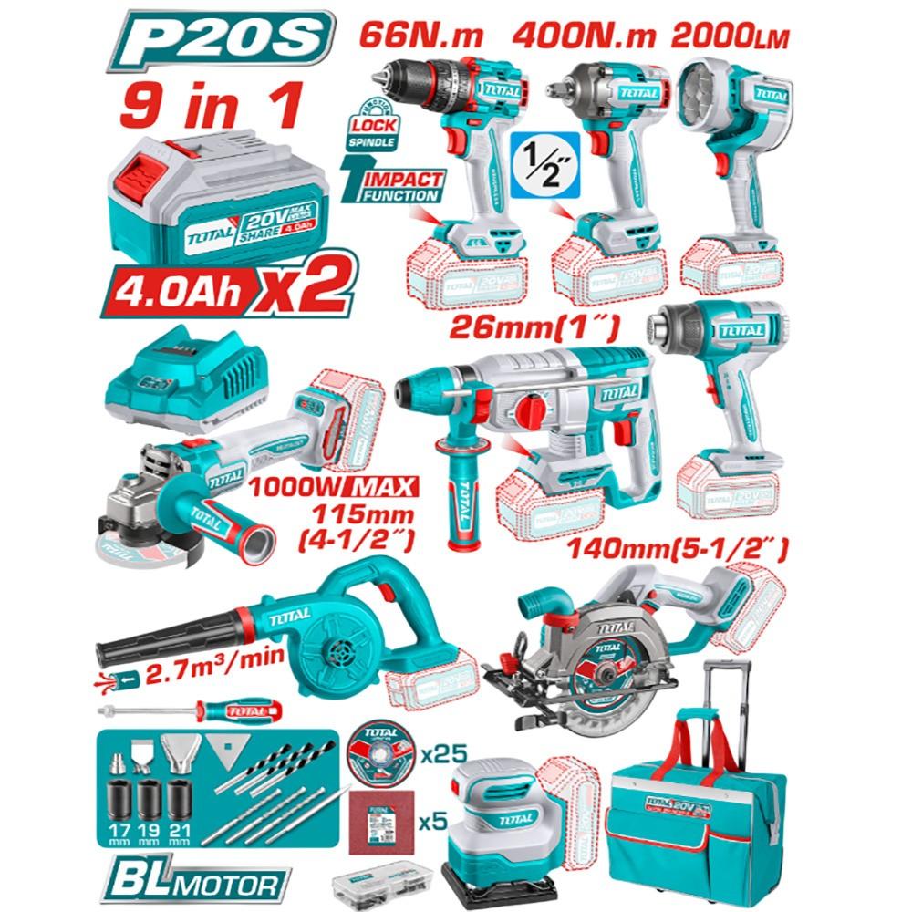 Set de scule electrice Total TOSLI250381