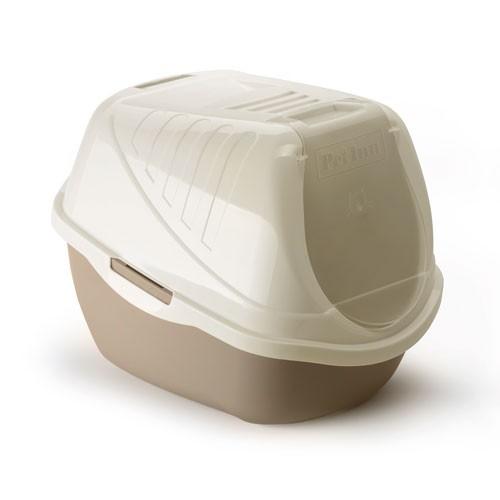 Litiera acoperita pentru pisici Aquael CatToilet EASY CAT Latte 54x40x40 cm