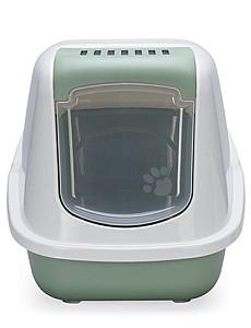 Litiera acoperita pentru pisici Beeztees Litieră acoperită NESTOR Green/White 56x39x39cm