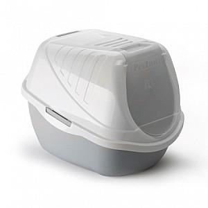 Litiera acoperita pentru pisici Aquael CatToilet EASY CAT Gray 54x40x40 cm