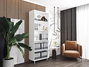 Etajera Mobildor Lux DD (80x38x210H cm) Alb