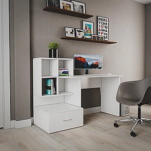 Masa de birou ML Mobila ML-10 Alb + Fotoliu Waltz OC-833