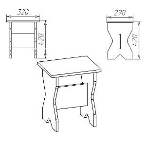 Taburet KompaniT T-1 Wenge (Maro)/Toronto Brown (Bej)
