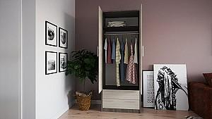 Antreu PS P-1+ Dulap S-82 (2 sert.) (bară) Wenge/Chamonix Deschis