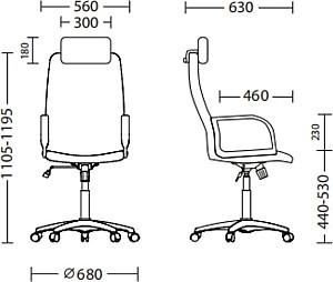 Fotoliu de birou Nowy Styl Diplomat HR C-38 (Gri)