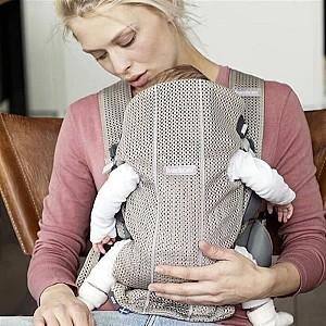 Marsupiu pentru bebelusi BabyBjorn Mini Greige