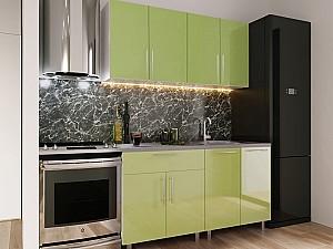 Set mobila bucatarie PS Mini 1.6 m (MDF lucioasa) Verde