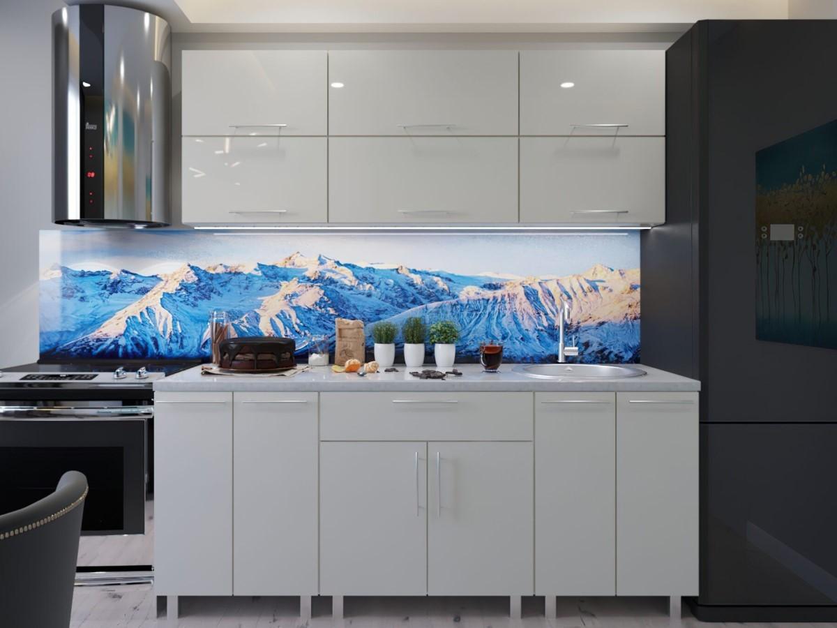 Set mobila bucatarie PS Modern 1.8 m (MDF lucioasa) Bianco