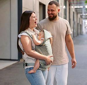 Marsupiu pentru bebelusi Babymoov Moov & Boost Booster Sage