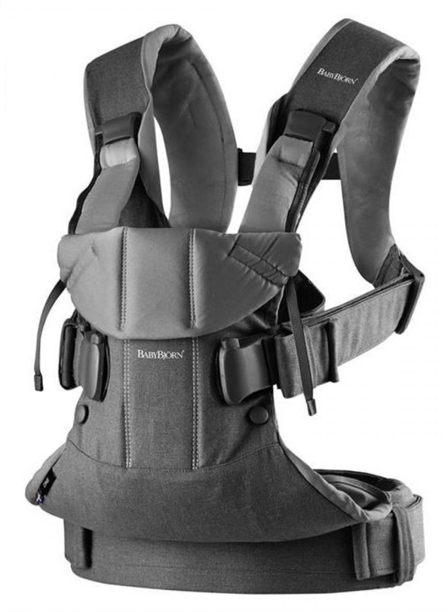 Marsupiu pentru bebelusi BabyBjorn One Denim Grey