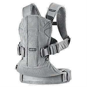 Marsupiu pentru bebelusi BabyBjorn One Air Silver 3D Mesh