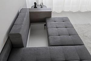 Canapea coltar IM EDINBURGH 2 Lemon 25 (Gri Închis)