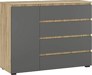 Comoda MG-Plus Grand 1200 1D4S Stejar Kraft Auriu / Grafit
