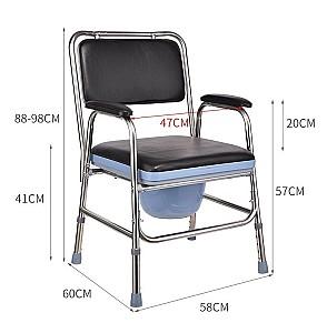 Scaun de baie pentru persoane cu dizabilitati 4Life AT48 Black
