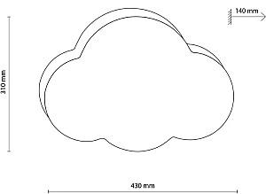 Lustra TK Lighting Cloud Mini 3144 Grey