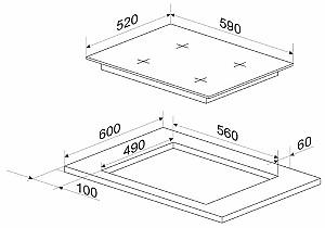 Plita pe gaz incorporabila Hansa BHKS6718511