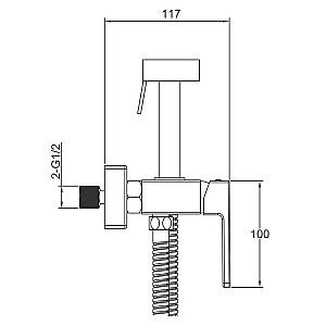 Baterie pentru bideu Gappo G2017-3