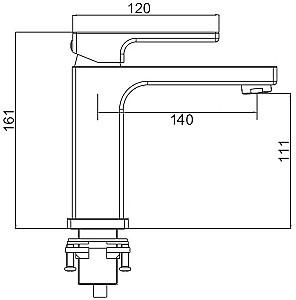Baterie pentru lavoar Gappo G1018-1