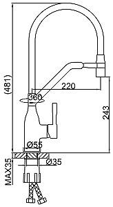 Robinet bucatarie Frap F4497-5