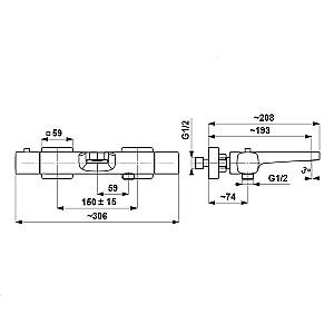 Baterie cada Armatura Malaga termostatic PVD Gun Metal 124019