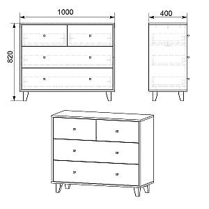 Comoda KompaniT 22 Atelie Deschis (Gri)