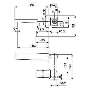 Baterie pentru lavoar Armatura Malaga PVD Aur Roz 124003