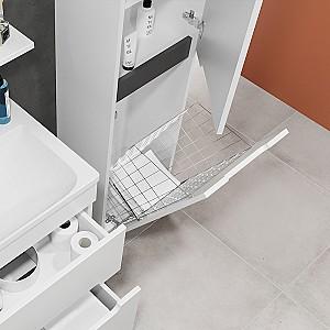 Dulap penal Bayro Etna cu coș 416x1900 Drept Alb Mat