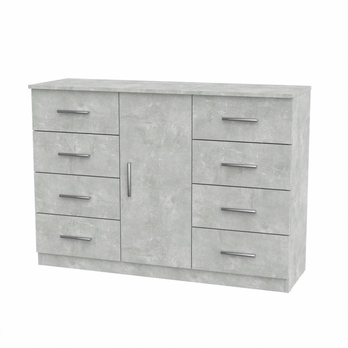 Comoda KompaniT 8+1 Atelie Deschis (Gri)