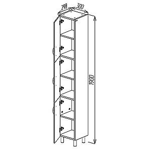 Dulap penal Bayro Allure 300x1900 Alb Mat