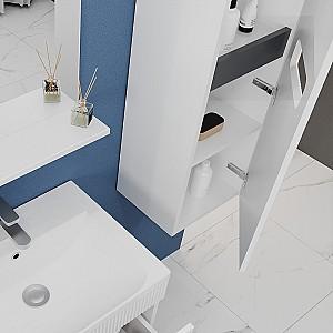 Dulap penal Bayro Positano 350x1200 Alb Mat 121483