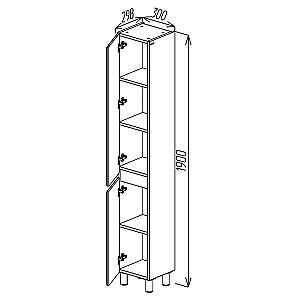 Dulap penal Bayro Urbano Pro 300x1900 Universal Alb Structurat