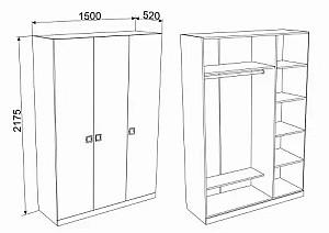 Dulap Ambianta Amigo 3D Gri / Alb