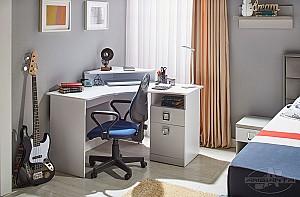 Masa pentru calculator Ambianta Amigo (colt) Gri / Alb