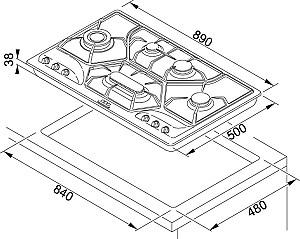 Plita pe gaz incorporabila Franke POI 6 3GAV-D-O