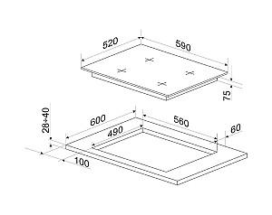 Plita pe gaz incorporabila Hansa BHKS610505
