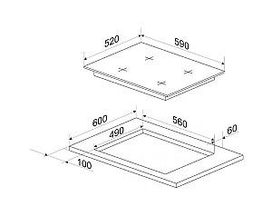 Plita pe gaz incorporabila Hansa BHGW6515506