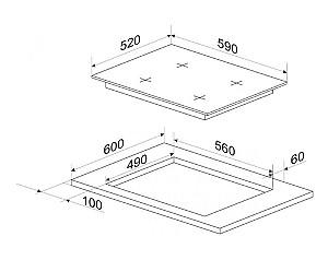 Plita pe gaz incorporabila Hansa BHGS6515506