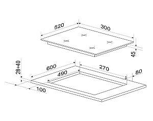 Plita pe gaz incorporabila Hansa BHKW310300