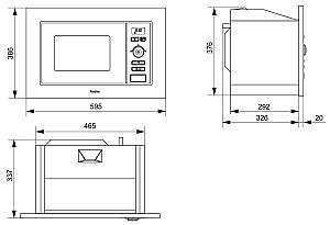 Cuptor cu microunde incorporabil Hansa AMM20BEWH