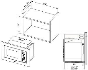Cuptor cu microunde incorporabil Hansa AMM20BEWH