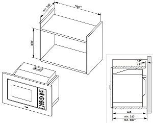 Cuptor cu microunde incorporabil Hansa AMM20BESH