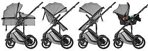 Carucior 3 in 1 Kikka Boo Darling Light Grey