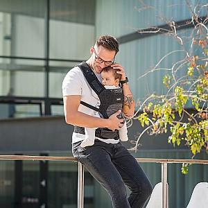 Marsupiu pentru bebelusi Kikka Boo Hoody Fly Knit Pink