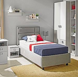 Pat Ambianta Amigo 0.9 m Gri + Saltea Salt Confort Clasic 90x200