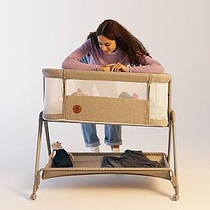 Patut copii Lionelo Luna Beige Sand