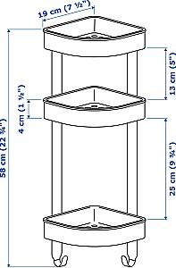 Raft pentru baie IKEA Brogrund 19x58 Inox