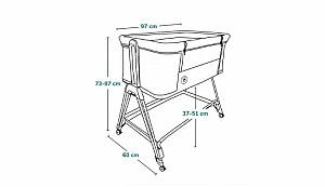 Patut copii Lionelo Luna Grey Concrete