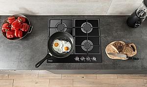 Plita pe gaz incorporabila Hansa BHKS611505, Black