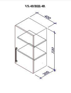 Set mobila bucatarie PS Iulia 2.6 m (MDF lucioasa) Alb / Verde